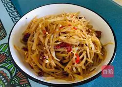 Illustration of how to stir-fry pickles 8