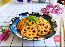 Illustration of how to make spicy lotus root slices 15