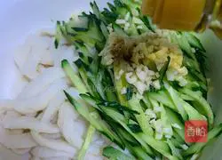 Illustration of how to make beef tendon noodles with cucumber (sesame sauce) 7
