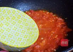 Illustration of how to make tomato Japanese tofu and enoki mushroom bento 8