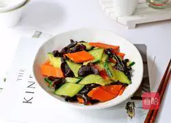 Cucumber stir-fry Illustration of how to make fungus 14
