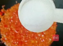 Illustration of how to make steamed pumpkin with chopped pepper 6