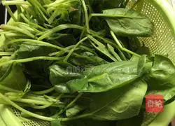 How to make cold peanuts and spinach Illustration 1