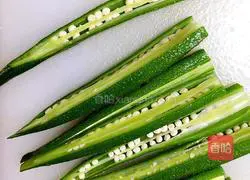 Illustration of how to make cold okra 6