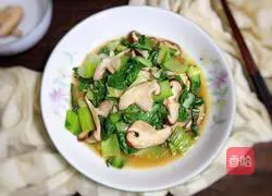 Illustration of how to make fried Chinese cabbage with mushrooms 12