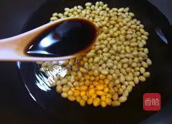 Illustration of how to make soybeans with soy sauce 4