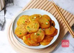 Illustration of how to make oyster sauce potato slices 12