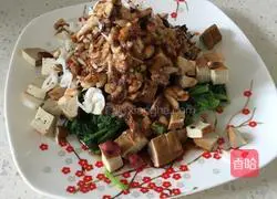 Illustration of how to make cold peanuts and spinach 7