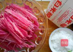 Illustration of making sweet and sour shredded radish 3