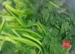 Illustration of how to make sesame spinach 5