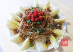 Illustration of how to make garlic vermicelli and baby cabbage 13