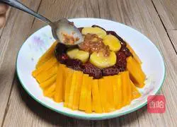 Illustration of how to steam pumpkin with red dates, chestnuts and pumpkin 6