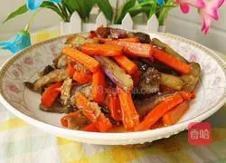 Illustration of how to stir-fry eggplant and carrot 14