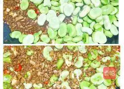 Illustration of how to stir-fry broad beans with sassafras in Pingxiang 7