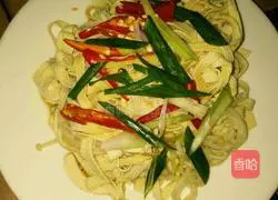 Illustration of how to make scallion oil tofu skin 8