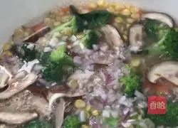 Illustration of how to make broccoli in soup stock 8