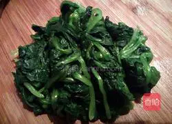 Illustration of how to make cold spinach and enoki mushrooms 4