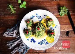 Illustration of how to make purslane and bitter melon mound 12