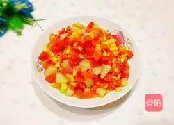 Illustration of how to stir-fry corn with carrots, potatoes and corn 1