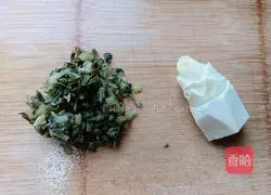 Illustration of how to make stir-fried snow vegetables, bamboo shoots and shredded watercress 2