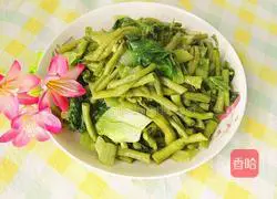 Illustration of how to make fried beans and lettuce 15 