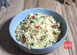 Illustration of how to make fried bean dregs with chili pepper 9 