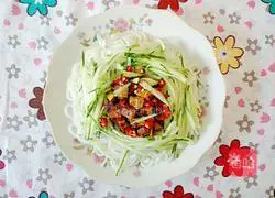 Illustration of how to make cold rice noodles 7