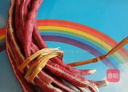 Illustration of how to make fried red beans 1