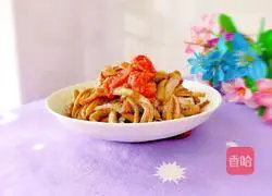 Illustration of how to stir-fry cattail with tomatoes 15