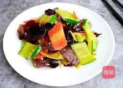 Illustration of how to make fried cucumber with fungus 9