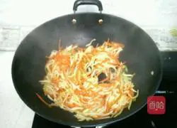 Illustration of how to make stir-fried double strands 7