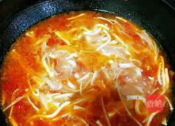 Enoki mushroom tomato tofu soup recipe 22