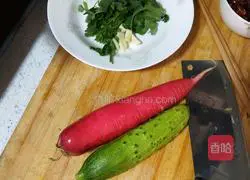 Water radish mixed with cucumber Illustration of how to do it 1