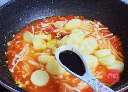 Tomato Japanese Tofu Enoki Mushroom Bento Recipe Illustration 12