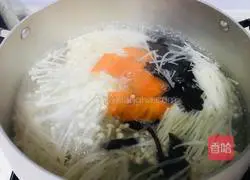 Illustration of how to make cold fungus and enoki mushrooms 4
