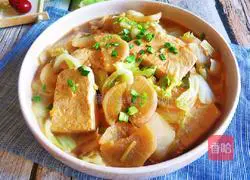 Illustration of how to make radish, cabbage and tofu stew 19