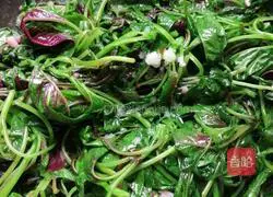 Illustration of how to make minced garlic and red amaranth 5