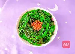 Illustration of how to make garlic spinach 13