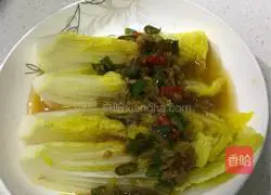 Illustration of how to make baby cabbage with oyster sauce 6