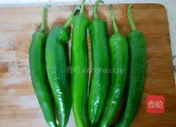 Illustration of how to make tiger skin pepper (light food to reduce fat) 1
