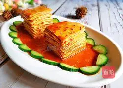 Illustration of how to make spicy thousand-layer tofu skin 1