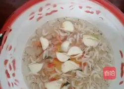 Illustration of how to make sea rice mixed with broccoli 1