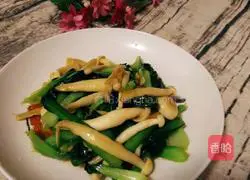 Illustration of how to make seafood mushrooms and stir-fried vegetables 8