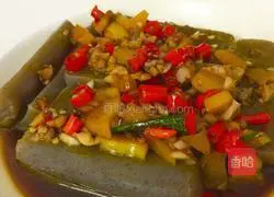 Illustration of how to make cold konjac 8