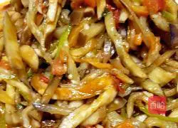 Illustration of home-cooked delicious fried eggplant 6