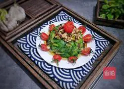 Illustration of how to make spinach mixed with spicy oil 12