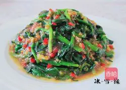 Illustration of how to make oil-consuming spinach 11