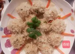 Illustration of how to make glutinous rice meatballs 6