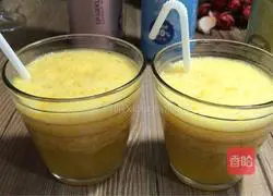 Mango Banana Sparkling Drink Recipe Illustration 8