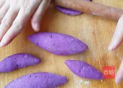 Purple potato bean paste bun recipe 5